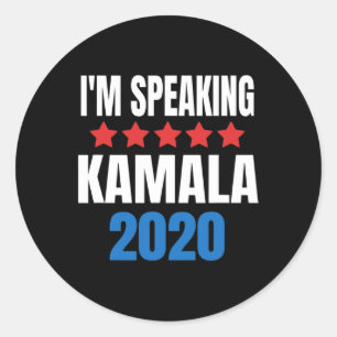 Speaking Kamala Harris 2020 1 Classic Round Sticker