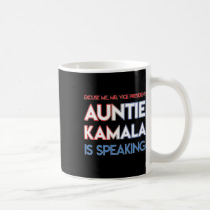 Speaking Kamala Harris Auntie Black Indian America Coffee Mug