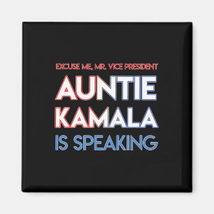Speaking Kamala Harris Auntie Black Indian America Magnet