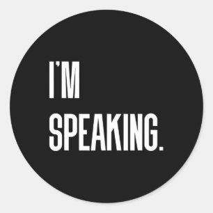 Speaking Kamala Harris Debate Quote Classic Round Sticker