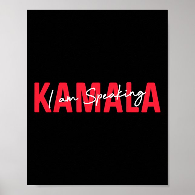 Speaking Kamala Harris Vice President Debate Vote  Poster (Front)