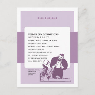 Speaking to a Man Vintage Bad Advice Postcard