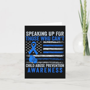 Speaking Up For Who Can't Child Abuse Awareness Bo Card