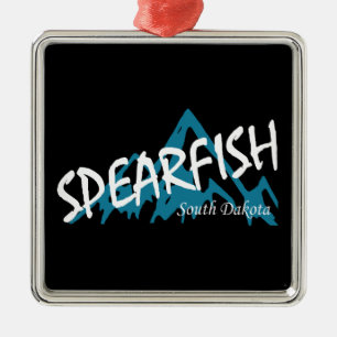 Spearfish South Dakota Mountain Metal Ornament