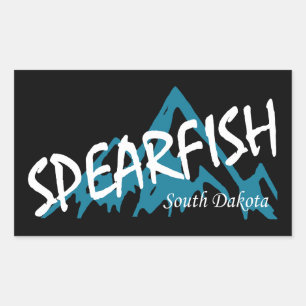 Spearfish South Dakota Mountain Rectangular Sticker