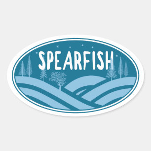 Spearfish South Dakota Outdoors Oval Sticker