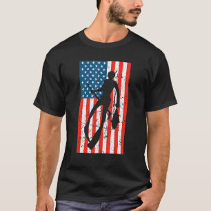 Spearfishing American Flag Spear Fishing Usa T-Shirt