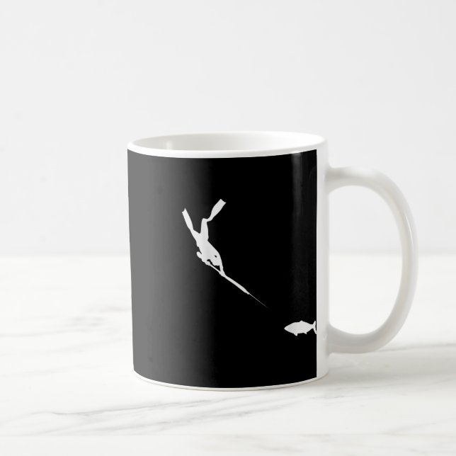 Spearfishing Freediver Fish Hunting Tee  Coffee Mug (Right)