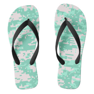 Spearmint Digital Camo Pattern Thongs