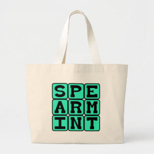 Spearmint, Gum Flavour Large Tote Bag