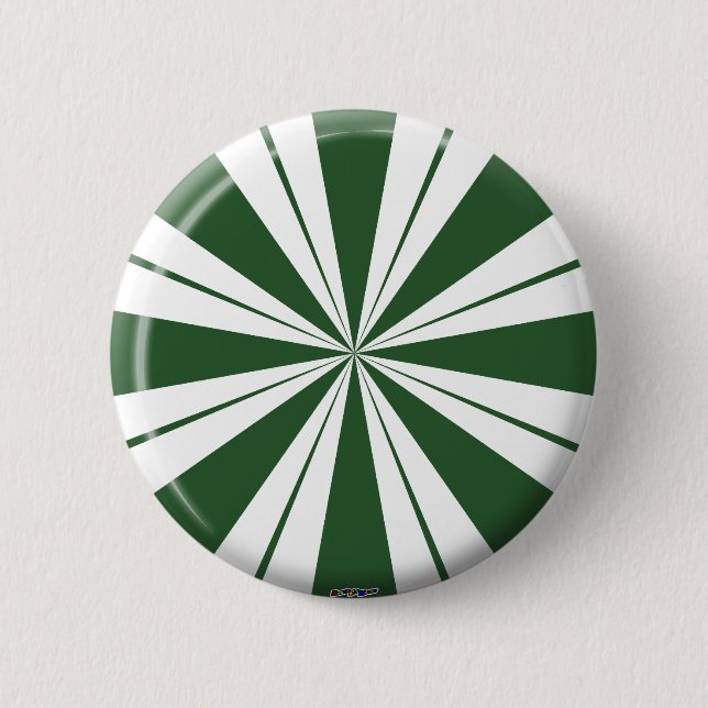 Spearmint Stripe Candy 6 Cm Round Badge (Front)