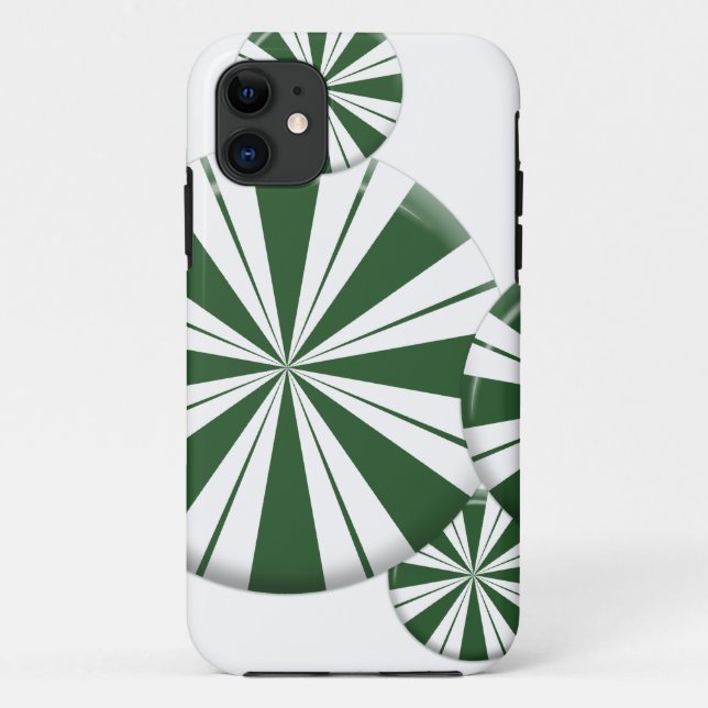 Spearmint Stripe Candy Case-Mate iPhone Case (Back)