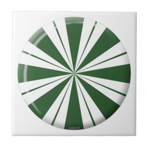 Spearmint Stripe Candy Ceramic Tile