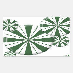 Spearmint Stripe Candy Rectangular Sticker