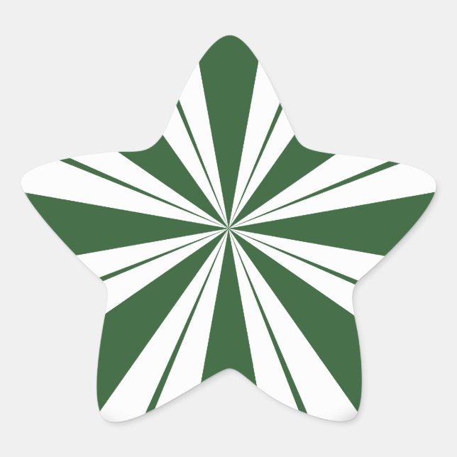 Spearmint Stripe Candy Star Sticker (Front)