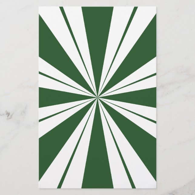 Spearmint Stripe Candy Stationery (Front)