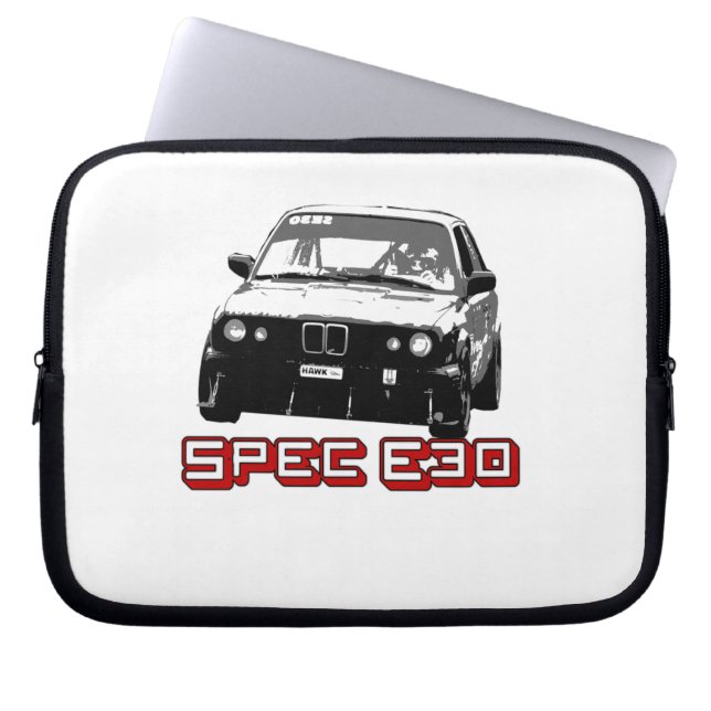 Spec E30 Car Laptop Sleeve (Front)