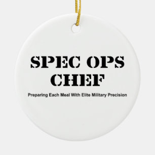 Spec Ops Chef Ceramic Ornament