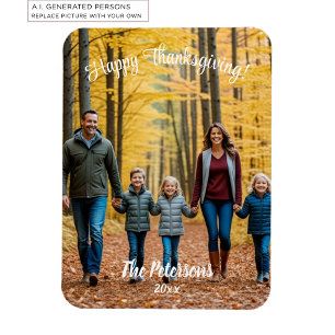 Special 1 Family Photo Happy Thanksgiving Magnet