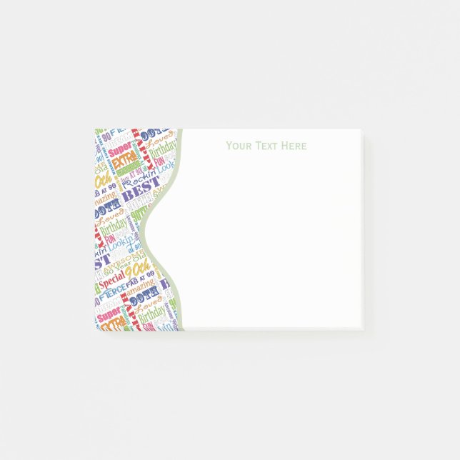 Special 90th Birthday Party Personalised Gifts Post-it Notes (Front)