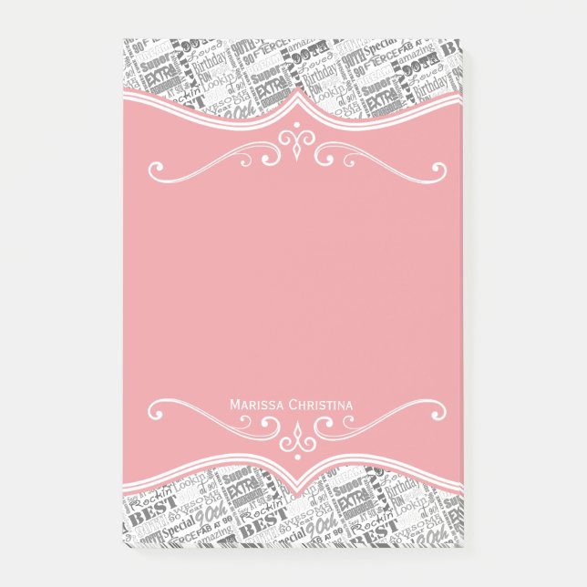 Special 90th Birthday Party Personalised Gifts Post-it Notes (Front)