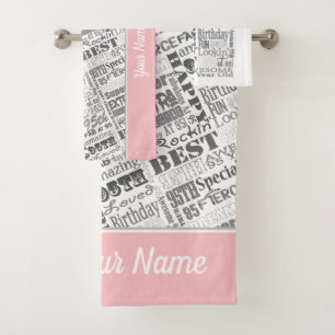 Special 95th Birthday Party Personalised Gifts Bath Towel Set