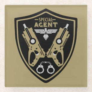 Special Agent Kid Glass Coaster