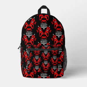 Special Agent Kid Printed Backpack