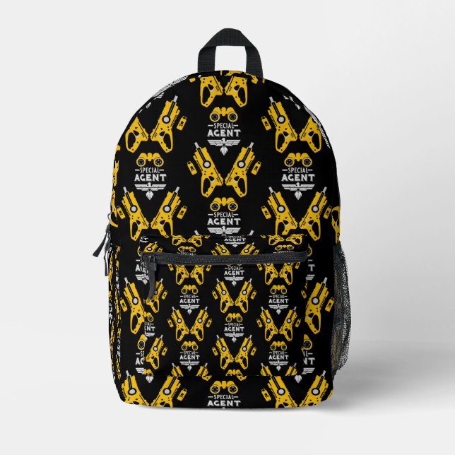 Special Agent Kid Printed Backpack (Front)