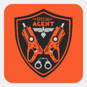 Special Agent Kid Square Sticker