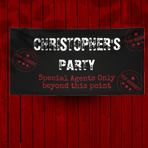 Special Agent Top Secret Party Banner