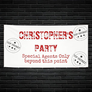 Special Agent Top Secret Party Banner