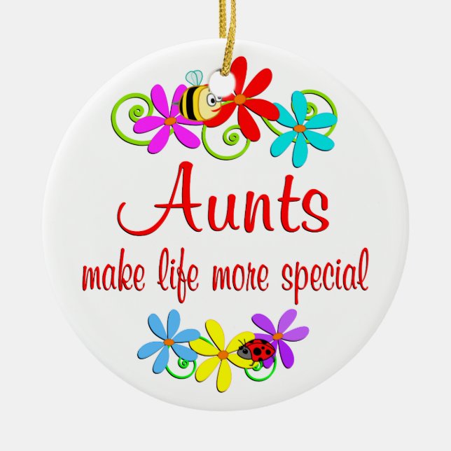 Special Aunt Ceramic Tree Decoration (Front)