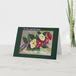 Special aunt floral/Birthday Card