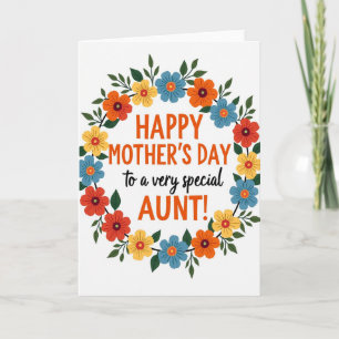 Special Aunts Day Bouquet Card