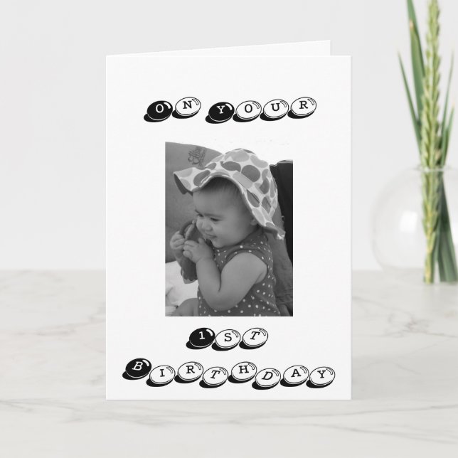 SPECIAL BABY GIRL'S **1st BIRTHDAY** CARD (Front)