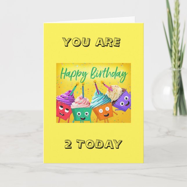 SPECIAL BALLOON WISHES ON *2nd BIRTHDAY* CARD (Front)