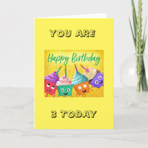 SPECIAL BALLOON WISHES ON *3rd BIRTHDAY* CARD