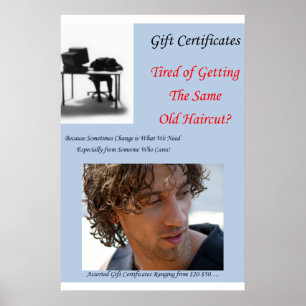 Special Beauty Salon Poster Gift Certificates
