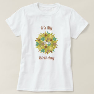 Special Birthday Any Age Urban Floral Celebration T-Shirt