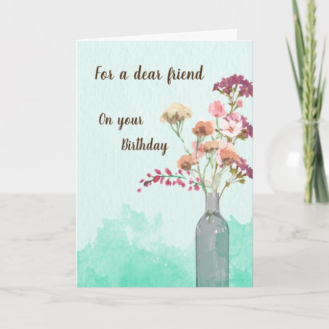 Special Birthday Card for friend (Front)