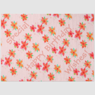 Special Birthday Flowered Tissue-paper Tissue Paper