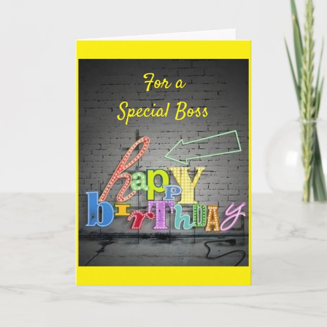 SPECIAL BIRTHDAY FOR A "SPECIAL BOSS" CARD (Front)