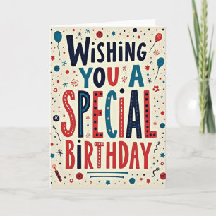 Special Birthday Illustrated Card