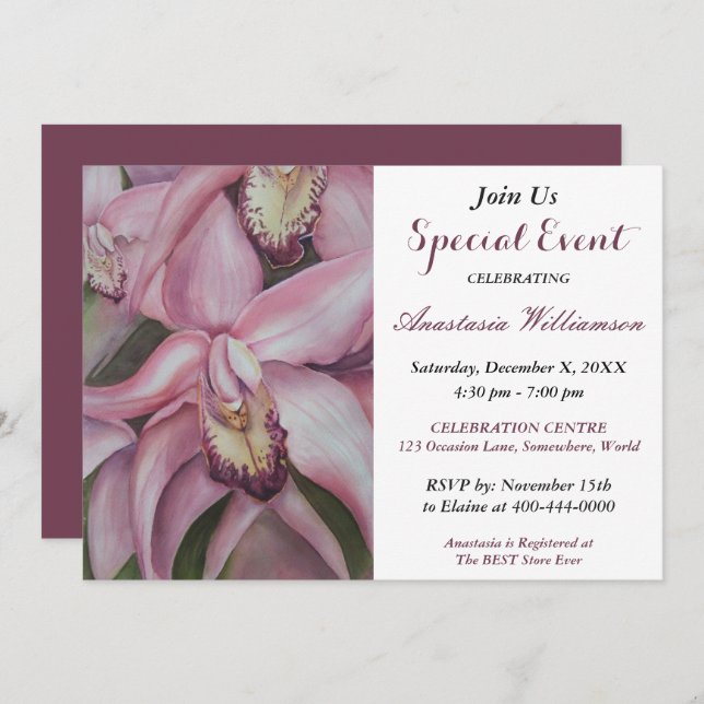 SPECIAL BIRTHDAY PARTY EVENT INVITE (Front/Back)