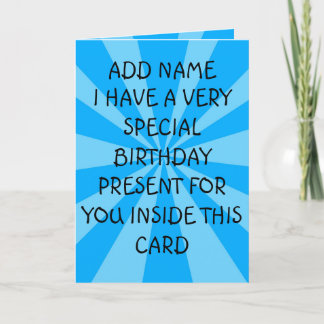 Special Birthday Present Card