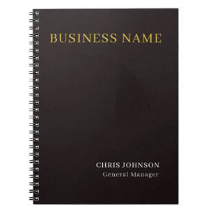 Special Black & Gold Colour Plain Own Name Positio Notebook