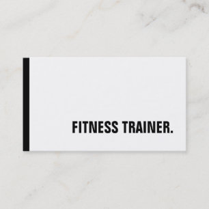 Special Black White Fitness Trainer Trendy Business Card