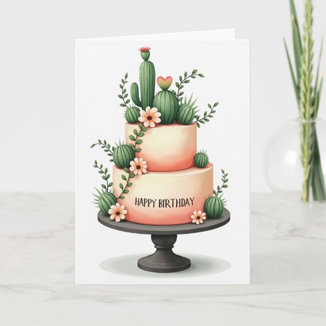 Special Botanical Cake Card (Front)