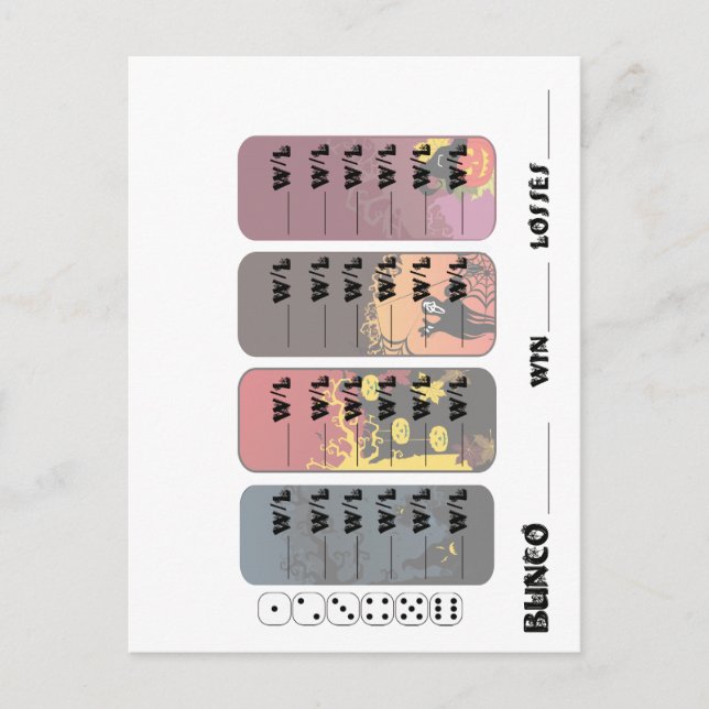 Special Bunco Post Card Invites (Front)